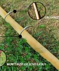 200 Pack 8 Inch Landscape Staples Heavy Duty 11 Gauge Galvanized Steel Garden Stakes U Shaped Pins For Securing Irrigation Tubing Weed Barriers