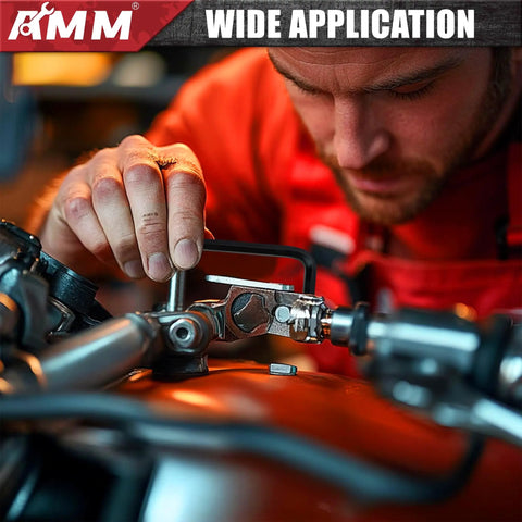 Person using 31-Piece Hex Key Wrench Set Go-To For Home DIY And Auto Enthusiasts on machinery, close-up view.