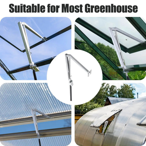 Temperature Activated Automatic Greenhouse Window Opener With Solar Hydraulic Cylinder Opens Up To 18 Inches For Greenhouses Sheds And Cold Frames, Delivers Smart Ventilation And Supports Up To 20 Lbs