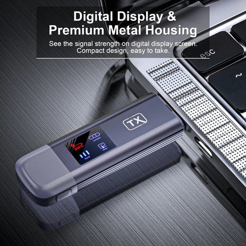 Wireless HDMI Transmitter And Receiver Kit With 4K Decode And 1080P Output Metal Housing LED Display 100FT Range Dual Band