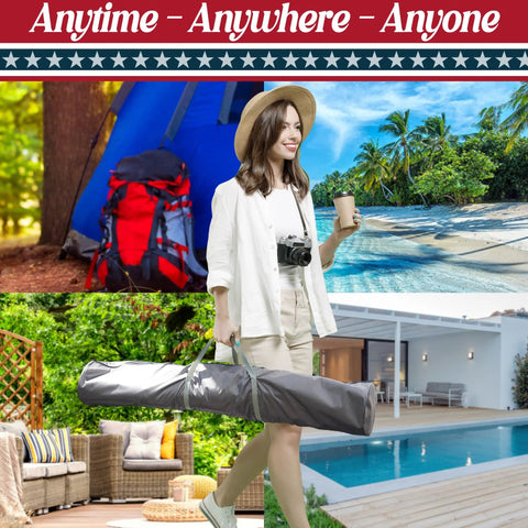 Woman carrying Uniki Hammock Stand With 3 Year Warranty Instant 30 Second Foldable Hammock Setup 550 Lb Capacity for one person