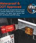 Beefed Up 36 LED Trailer Light Kit With Amber Marker For Over 80 Inch Trailers DOT Approved Waterproof IP67 in rain