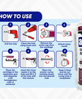 Instructions for using Two Component Polyester Based Concrete Anchor With Solvent Free Acrylic High Performance Adhesive, Self Leveling Liquid Anchoring System