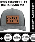 Personalized Papaw Hat From Kids Custom Fathers Day Gift Black And Gray Richardson 112 Trucker Cap With Leather Patch And Established Year