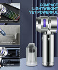 Cordless Handheld Vacuum With 21000Pa Powerful Suction, All In One 4 In 1 Mini Vacuum Cleaner shown cleaning keyboard