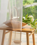 All Weather Outdoor Sheer Curtains 6 Pack For Patio And Porch, Rod Pocket Beige 54x84 Inches, Ideal For Balcony Gazebo