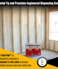 Top Shelf Closed Cell Spray Foam Insulation Kit Two Component Polyurethane Sealer With 15 Ft Hose installed in walls with foamed insulation.