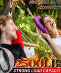 People relaxing in hammocks with Heavy Duty Chain Quick Links Set With Two Half Inch Carabiners, 2500 Lbs Capacity, Anti Rust Black Carbon Steel Connectors For Hammock Hanging, Camping And Hiking, Durable Outdoor Gear