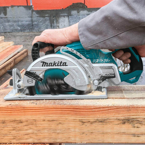 Heavy-Duty Framing Circular Saw Blade, 7-1/4 Inch, 24 Tooth Carbide Tipped, Ultra-Thin Kerf in action cutting wood