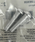 Kickstart Your Garage Projects With These Slick Aluminum Machine Screws Featherweight Aircraft Grade Hardware Grips Tight For Auto Repair And DIY Builds Without Adding Unnecessary Weight To Daily Haul. Two aluminum machine screws packed in a clear plastic bag.