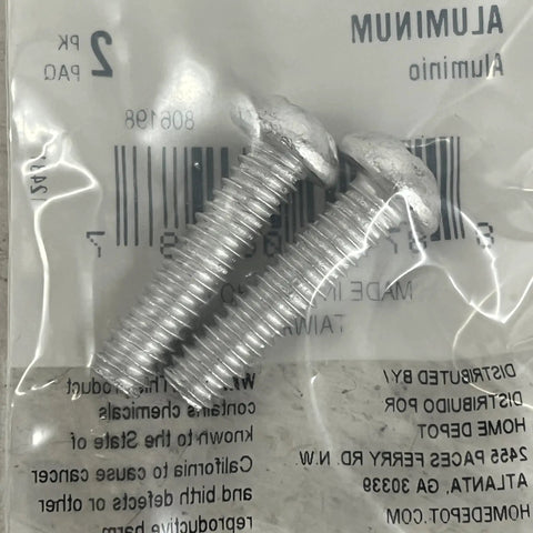 Kickstart Your Garage Projects With These Slick Aluminum Machine Screws Featherweight Aircraft Grade Hardware Grips Tight For Auto Repair And DIY Builds Without Adding Unnecessary Weight To Daily Haul. Two aluminum machine screws packed in a clear plastic bag.
