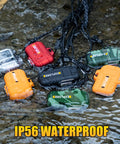 Various colored outdoor lighters submerged in water, showcasing IP56 waterproof feature of Two Pack Outdoor Lighters That Are Waterproof And Windproof USB Rechargeable With Dual Arc Plasma Tech And Refillable Butane Torch Survival Tactical Gear For Men For Camping And Hiking.