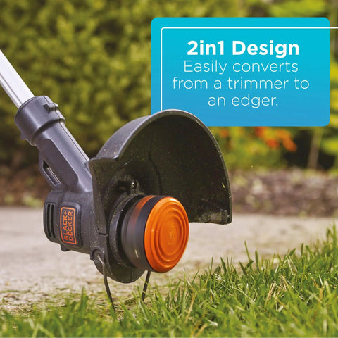 Cordless 20V Max String Trimmer And Edger With 10 Inch Cutting Width Automatic Feed Spool For No Fuss Lines Ergonomic Lightweight Design Battery And Charger Included Easily Switch From Trimming To Edging
