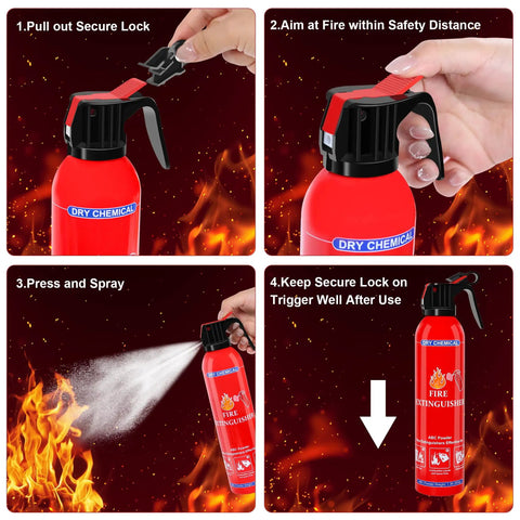Two Pack ABC Dry Chemical Fire Extinguisher Wall Mount Heavy Duty Kit For Home Garage Car Boat Top Tier Safety For Electrical Kitchen Fires Legit Fast Action For Rock Solid Protection