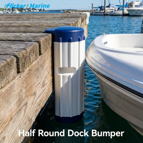 Dock Bumper Marine Dock Protector Built Tough Weather Resistant Design mounted on dock protecting boat from surface marks