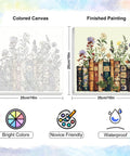 Framed Paint By Numbers Kit For Adults And Kids 8 To 12, Flower Design, 10x10 Inch, DIY Number Painting, Ready To Hang