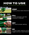 Hand Powered Spreader For Grass Seed And Lawn Fertilizers Salt And Ice Melt, Adjustable Arm Spreader spreads easily.