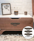 Three Pack Vintage Bronze Cabinet Drawer Pull Handles Set For Wardrobe And Kitchen Cupboard Doors European Retro Style