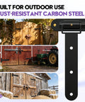 Heavy Duty Gate Hinges For Gates Up To 900 Lbs, 13 Inch Bolt Weld Mount, Matte Black Finish With Built In Ball Bearings And Grease Fitting For Smooth, Quiet Operation On Large Wooden, Metal Farm And Industrial Fencing Gates, rust-resistant carbon steel hinge