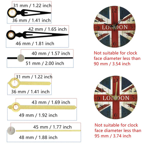 Hassle Free Snap In Dial Quartz Clock Movement Kit With Sleek Straight Hands for various hour and minute hands sizes and UK clock design.