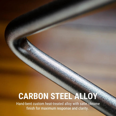 Triangle Percussion Instrument Handcrafted In USA By Nashville Small Biz, Premium Alloy Triangle For Rich, Warm Chime Tone, Supports American Jobs, Made In Tennessee Music Gear close-up carbon steel alloy