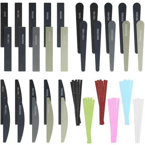 60 Piece Sanding Sticks Set For Plastic And Wood Models With 30 Polishing Sticks And 30 Sanding Twigs In Assorted Grits