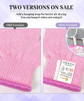 Comparison of two versions of Cut Resistant Gloves Level 5 Food Grade For Kitchen Safety Medium Pink HPPE Knitted Fibers