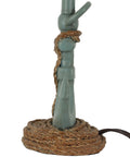 Anchor Accent Lamp With Cozy Coastal Vibe in Antique Iced Blue Resin Anchor Base Easy On Off Push Through Switch Nautical Decor Lighting