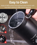 Pouring water into 4 In 1 Electric Milk Frother And Steamer With Large Capacity For Hot Or Cold Foam Automatic Warm Milk Warmer
