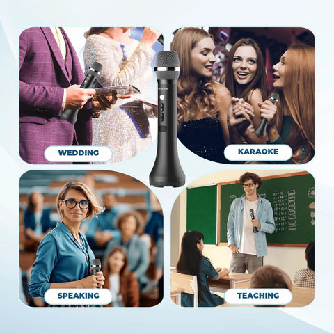 All-in-One Wireless Voice Amplifier With Built-In Microphone For Teaching, Speaking, And Karaoke, 15W Output, Noise Cancelling