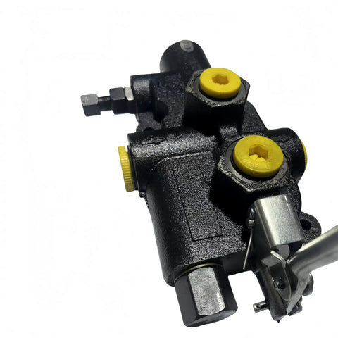 25 GPM 2750 PSI Hydraulic Log Splitter Valve with High Flow Heavy Duty Beefy Three Quarters Inch NPT Ports Auto Return and Float Detent Control