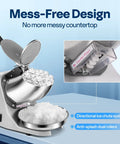 Heavy Duty Electric Ice Shaver And Snow Cone Maker Machine With Killer Blade Adjustments and solid ice pick; mess-free design.