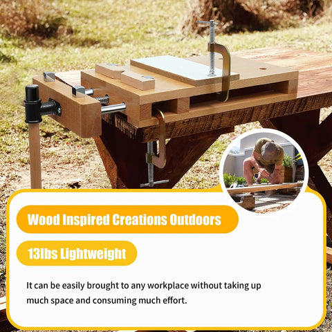 Woodworking Bench Vise Beech Wood Construction For Workbench With Four Bench Dogs And Two Clips Kit Built Tough outdoors