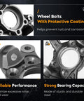 Front Left Suspension Steering Knuckle And Wheel Bearing Hub Assembly OEM Style for Beetle 2012-2018, close-up view