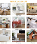 Collage of applicable scenes for Clear Desk Protector 1.5mm Thick 14 By 24 Inches Heavy Duty Vinyl Desk Pad use in various settings.