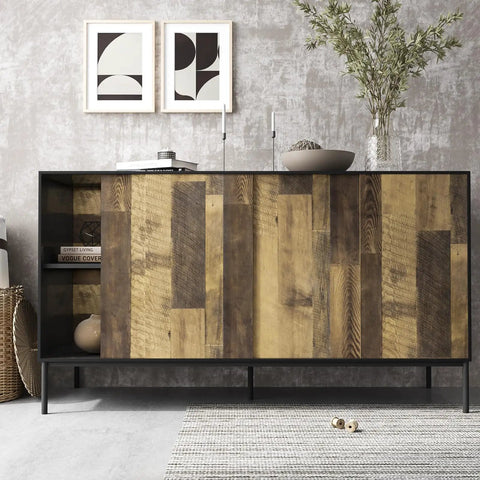 Modern sideboard with Peel And Stick Butcher Block Countertop Wallpaper Waterproof Wood Grain Vinyl Roll For Kitchen Walls And Floors