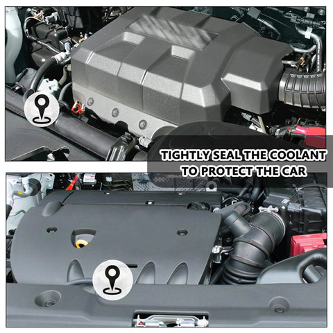 Engine bay with Radiator Cap And Coolant Reservoir Cap OEM 16401-31520 installation on Lexus Toyota Scion