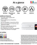EcoTank Photo ET-8550 Wireless Wide-Format All-In-One Supertank Printer With Scanner And Copier, Ethernet, 4.3-Inch Color Touchscreen