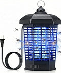Indoor Outdoor Mosquito Zapper With 368nm Purple Light And 4200V High Voltage Electric Fly Trap In Lighthouse Design With ABS Housing