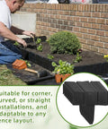 Installing 48 Pcs Landscaping Edging Border Kit With Interlocking Stakes For Lawn And Garden 37 Feet Black Plastic Border Fence