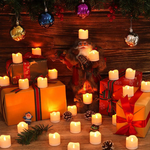 Flameless LED Candles With Remote Control, Battery Powered Fake Candles That Glow Warm Yellow With Realistic Flicker, More Than 400 Hours Run Time, Perfect For Home Decor, Weddings And Parties