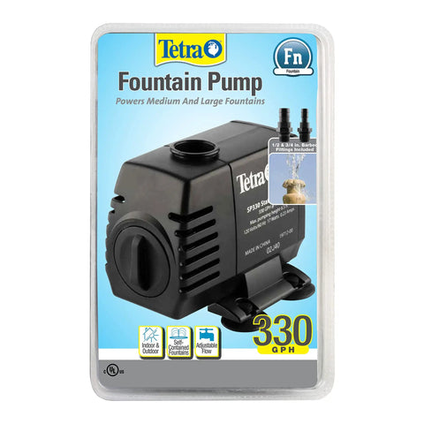 Pond Statuary Pump 330 Powers Medium And Large Fountains For Indoor And Outdoor Use Energy Efficient Magnetic Drive Includes Adapters