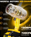 Illustration of the Cordless Leaf Blower For 20V Max Batteries With Light Brushless Motor 720 CFM At 180 MPH