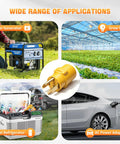 Heavy Duty Nema 14 50P To 6 50R Welder Adapter Cord 50 Amp 4 Prong RV Generator Male Plug To 3 Prong Welder Outlet Power Adapter with travel refrigerator.