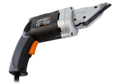 Heavy-Duty Metal Shear With Swivel Head, Variable Speed, 4-Amp Power, Cuts Up To 18-Gauge Sheet Metal, side view
