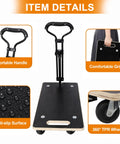 Beefy 440 Pound Heavy Duty Phenolic Resin Faced Plywood Moving Dolly With Telescopic Handle And 3 Inch PP Wheels For Heavy Appliances, Furniture, Pianos, And Large Loads, Durable, Stable, Easy Glide: telescopic handle and wheels