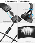 Wired Over-Ear Studio Monitor Headphones For Recording And Mixing With Fifty Millimeter Drivers And Wide Frequency Response, adjustable headband, rotatable ear cups, cable with mic, breathable mesh