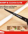 Goldblatt drywall saw, 6-inch jab saw with soft-grip red handle and 8 TPI bi-metal blade