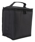 Rugged Camping Fuel Cylinder Carrier Bag For Gas Tanks And Gear, Waterproof Oxford Cloth, Black, shown with handle and zipper