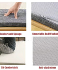 Customizable Size And Color Bench Cushion For Indoor And Outdoor Benches, Bay Window Seat Pad With Non Slip Bottom And Optional Waterproof Piping.